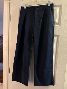 LOFT Women’s Navy Straight-Leg Chinos